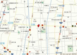 大阪市生野区巽西、マンションの地図画像です