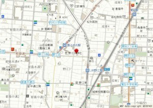 大阪市城東区野江、中古一戸建ての地図画像です