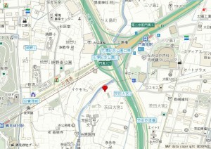 大阪市鶴見区茨田大宮、中古一戸建ての地図画像です