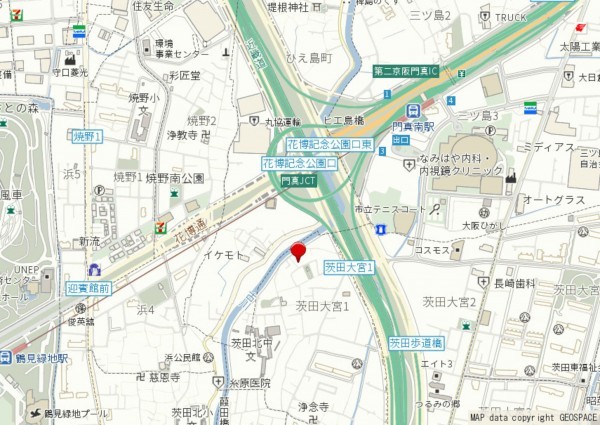 大阪市鶴見区茨田大宮、中古一戸建ての地図画像です