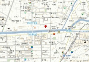 大阪市鶴見区諸口、中古一戸建ての地図画像です