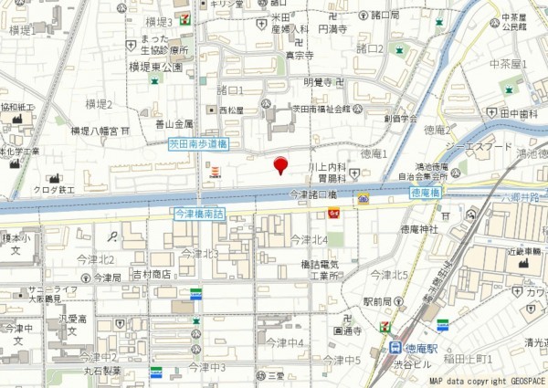 大阪市鶴見区諸口、中古一戸建ての地図画像です