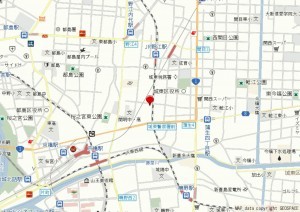 大阪市城東区野江、マンションの地図画像です
