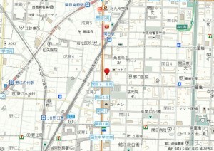 大阪市城東区関目、マンションの地図画像です