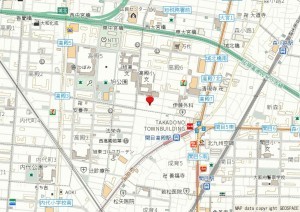 大阪市旭区高殿、中古一戸建ての地図画像です