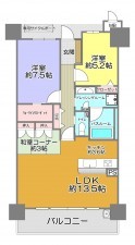 宮崎市丸山、マンションの間取り画像です