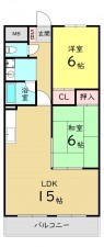 大阪市都島区大東町、マンションの間取り画像です