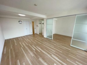 大阪市城東区鴫野西、マンションの居間画像です