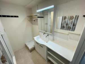 大阪市城東区鴫野西、マンションの洗面画像です