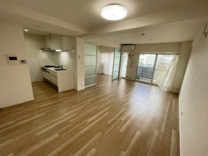 大阪市城東区鴫野西、マンションの居間画像です