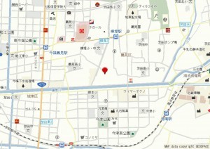 大阪市鶴見区横堤、中古一戸建ての地図画像です