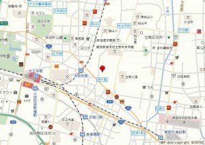 大阪市生野区生野西、中古一戸建ての地図画像です