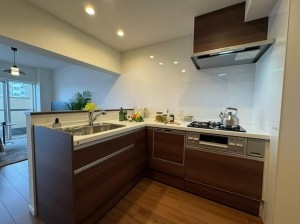 大阪市旭区高殿、マンションのキッチン画像です