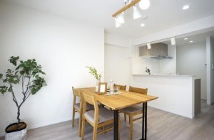 大阪市城東区中央、マンションの居間画像です