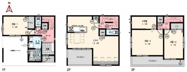 大阪市生野区生野西、中古一戸建ての間取り画像です
