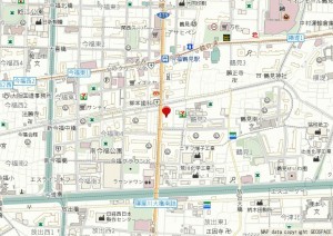 大阪市鶴見区鶴見、マンションの地図画像です