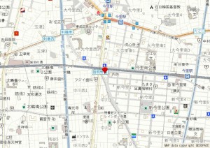 大阪市生野区新今里、マンションの地図画像です