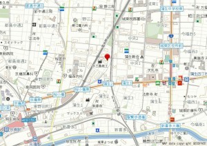 大阪市城東区野江、マンションの地図画像です