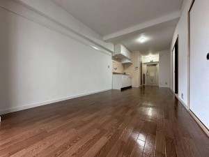 大阪市旭区大宮、マンションの居間画像です