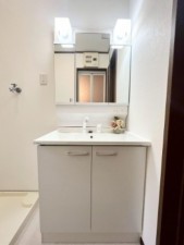 大阪市城東区東中浜、中古一戸建ての洗面画像です