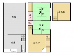 大阪市城東区今福西、中古一戸建ての間取り画像です