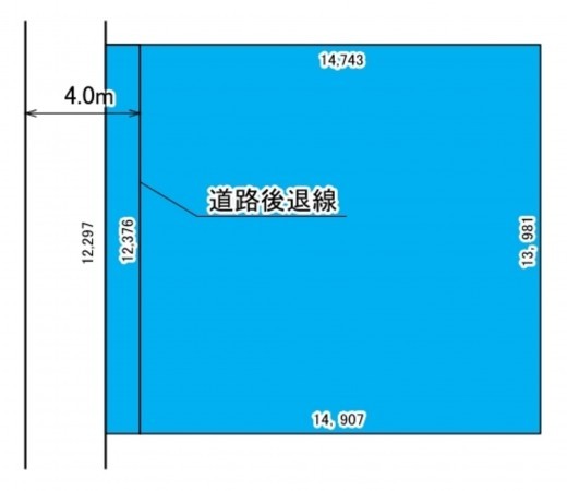 宮崎市大塚町、土地の間取り画像です