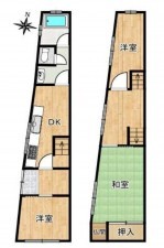 大阪市東成区中道、中古一戸建ての間取り画像です