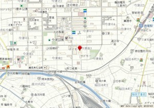 大阪市鶴見区今津南、マンションの地図画像です