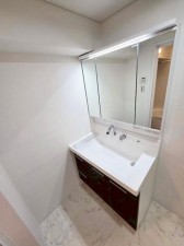 大阪市鶴見区今津南、マンションの洗面画像です