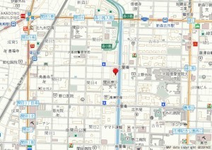 大阪市城東区関目、マンションの地図画像です