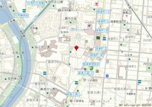 大阪市都島区友渕町、マンションの地図画像です