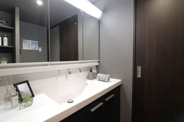 大阪市鶴見区今津南、マンションの洗面画像です