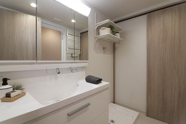 大阪市鶴見区鶴見、マンションの洗面画像です