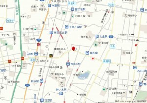 大阪市、マンションの地図画像です