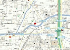 大阪市鶴見区中茶屋、中古一戸建ての地図画像です