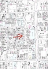 大阪市生野区巽中、中古一戸建ての地図画像です