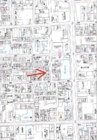 大阪市生野区巽中、中古一戸建ての地図画像です