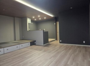 大阪市都島区友渕町、マンションの居間画像です