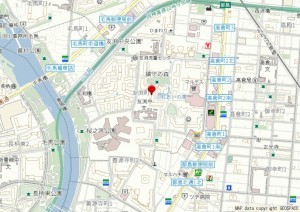 大阪市都島区友渕町、マンションの地図画像です