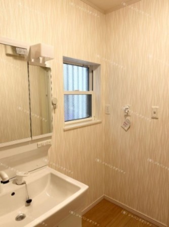 大阪市生野区舎利寺、中古一戸建ての洗面画像です