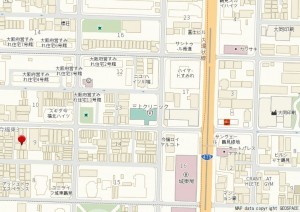 大阪市城東区今福東、マンションの地図画像です