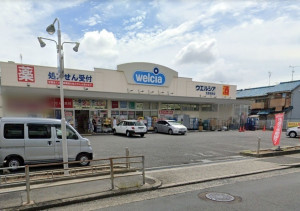 大阪市生野区巽南、中古一戸建てのドラッグストア画像です