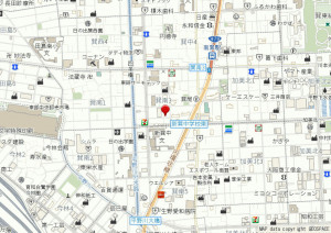 大阪市生野区巽南、中古一戸建ての地図画像です