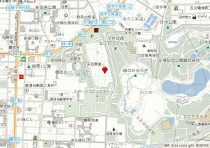 大阪市鶴見区緑、中古一戸建ての地図画像です