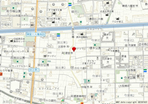 大阪市鶴見区放出東、中古一戸建ての地図画像です