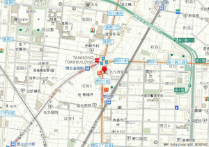 大阪市城東区関目、マンションの地図画像です