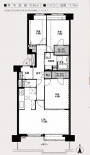 大阪市都島区友渕町、マンションの間取り画像です