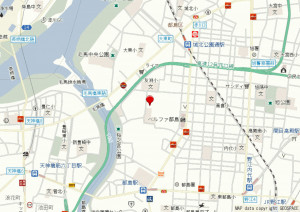 大阪市都島区友渕町、マンションの地図画像です