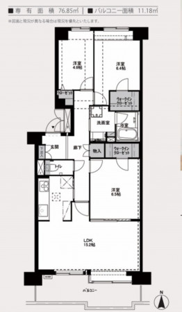 大阪市都島区友渕町、マンションの間取り画像です