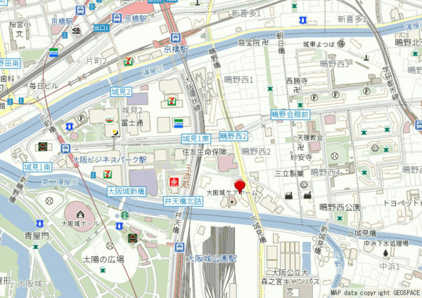 大阪市城東区鴫野西、マンションの地図画像です